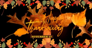 Zwart Thanksgiving Celebration Immagine condivisa di Facebook Template