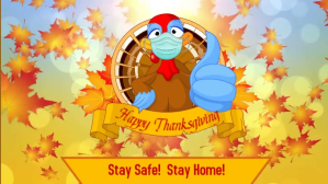 Pomarańczowy Thanksgiving Safety Message Facebook-covervideo Template