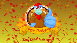 Gelb Thanksgiving Safety Message Video copertina Facebook Template