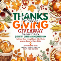 White Thanksgiving Giveaway Vierkant Template