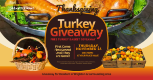 Marron Thanksgiving Turkey Giveaway Facebook Gedeelde Prent Template