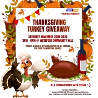 Turkey Raffle Template Thanksgiving Turkey Giveaway Flyer Template | PosterMyWall