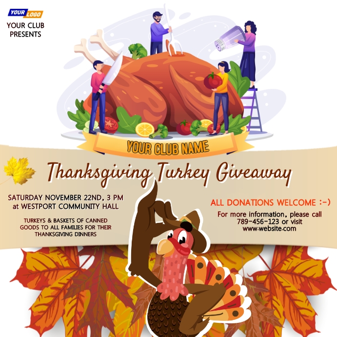 Thanksgiving Turkey Giveaway Flyer PosterMyWall thanksgiving-turkey-giveaway-flyer-postermywall