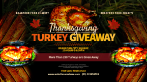 Thanksgiving Turkey Giveaway Twitter Post template
