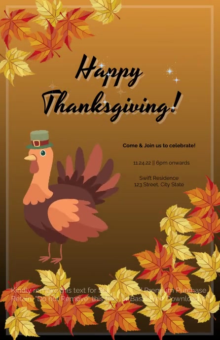Thanksgiving - Turkey_v7 Half Page Wide template