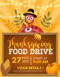 thanksgiving video Flyer (US Letter) template