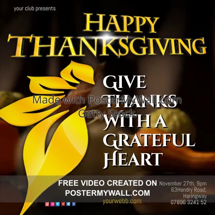 customizable design templates for thanksgiving video template happy thanksgiving flyers