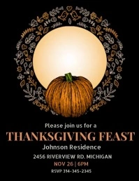 thanksgiving video template Flyer (US Letter)