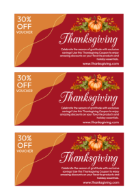 Rouge Thanksgiving Voucher A4 Template