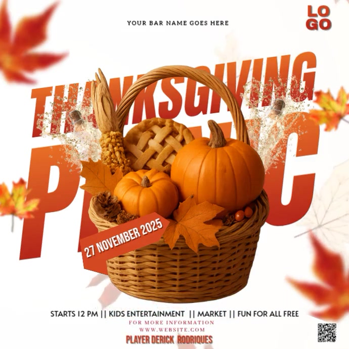 Thanksgiving weekend company picnic template | PosterMyWall