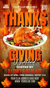 Thanksgiving weekend Business Card template