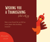 Thanksgiving wishes Rectangle moyen template