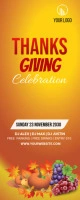 Thanksgiving wishes Roll Up Banner 2X5 template