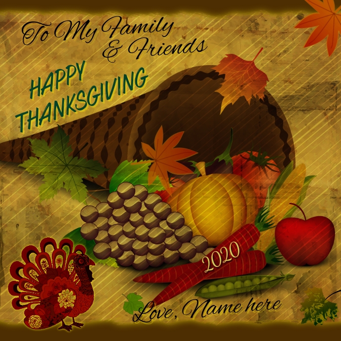 Thanksgiving Wishes For 2020 Modèle Vidéo Sur Les Voeux De Thanksgiving | Postermywall