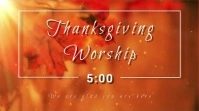 Thanksgiving Worship Countdown Digitalanzeige (16:9) template