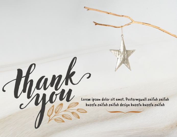 Thankyou star card flyer template | PosterMyWall