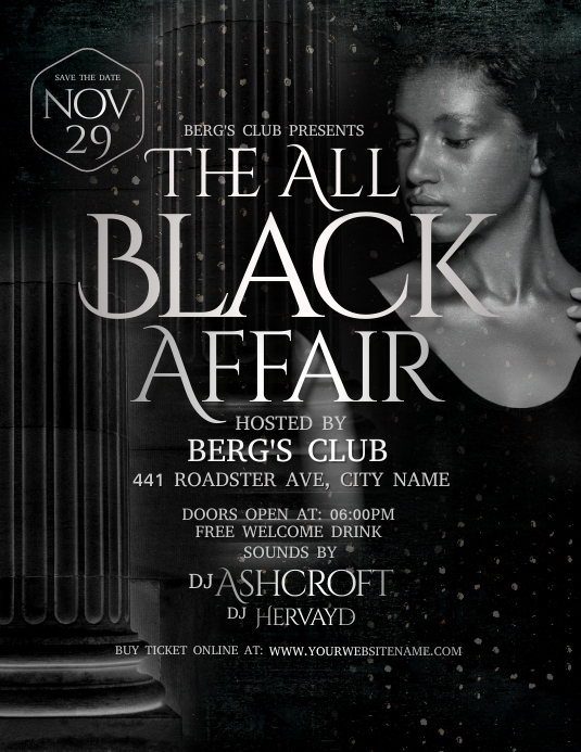Copy of The All Black Affair Flyer PosterMyWall