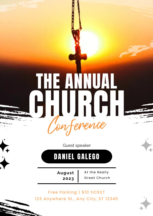 the annual church conference template A4