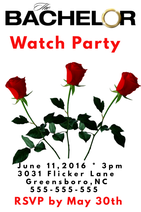 The Bachelor Affiche template