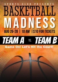 The Basketball Madness Showdown A5 template