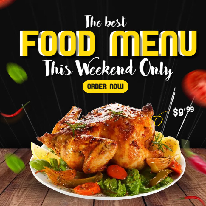 The Best Menu Food Menu Ads Template | PosterMyWall