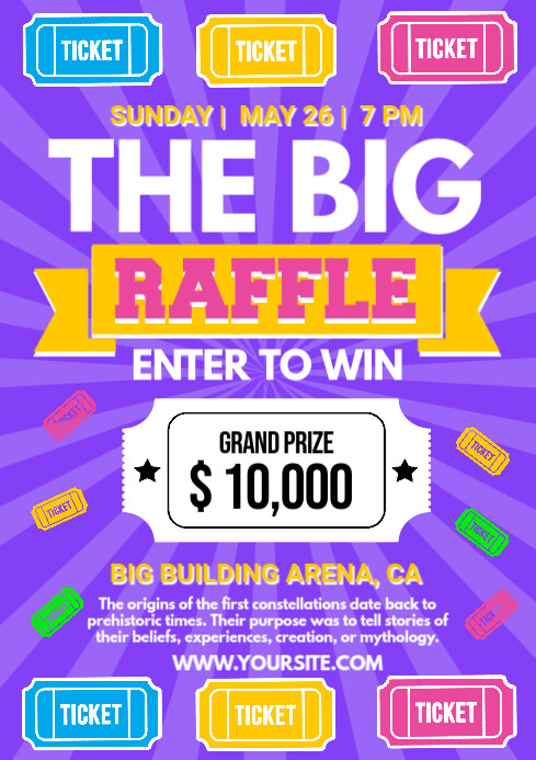 The Big Raffle A4 template