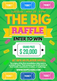 The Big Raffle A6 template