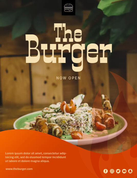 The Burger Menu Template | PosterMyWall