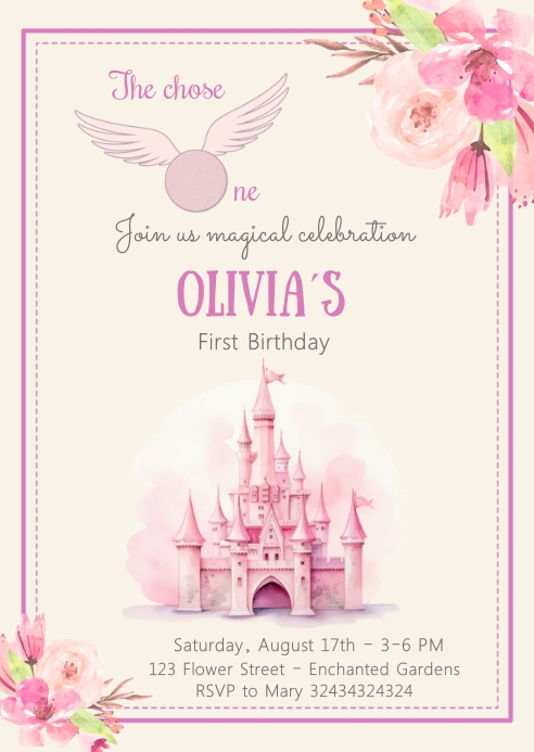 The Chosen One Wizard Birthday Invitation Template | PosterMyWall