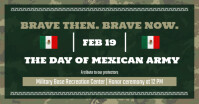 The Day of Mexican Army Green Banner Image partagée Facebook template