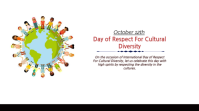 The Day of Respect for Cultural Diversity Twitter Post template