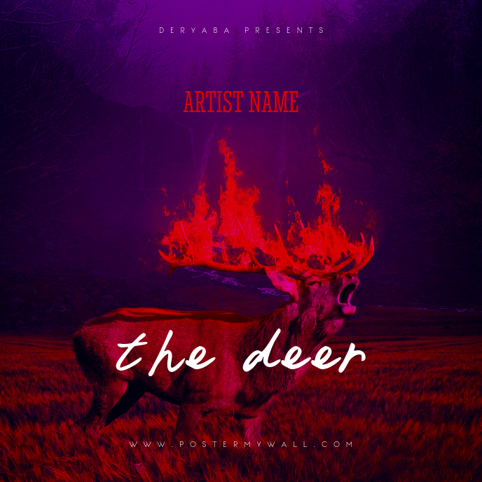 The Deer CD Cover Art Template ปกอัลบั้ม