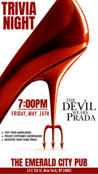 The Devil Wears Prada Trivia Night Event Instagram Story template