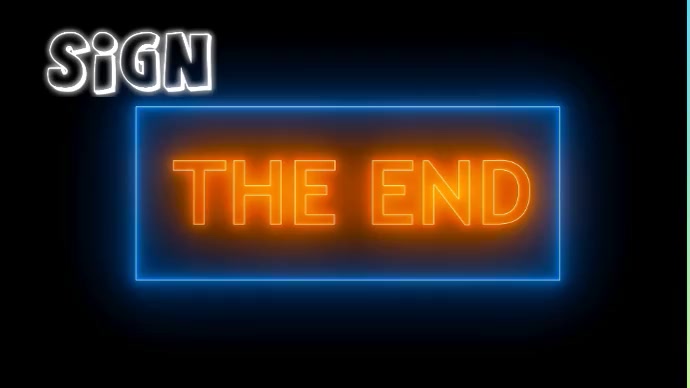 THE END SIGN Template | PosterMyWall