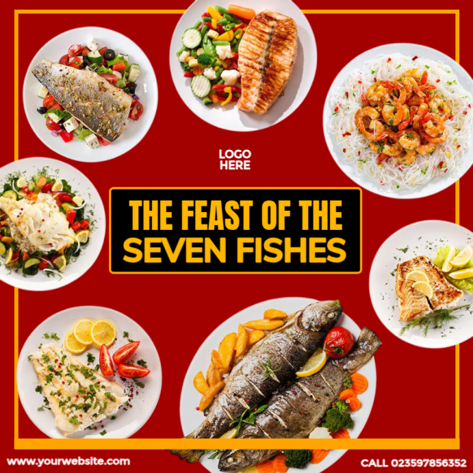 The Feast of the Seven Fishes Design Template | PosterMyWall