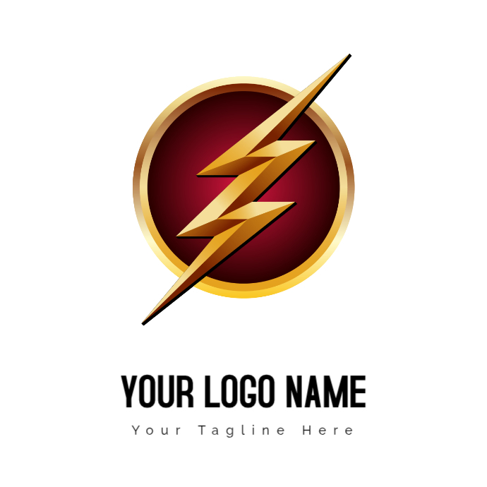 The Flash Logo Superhero Decal Template | PosterMyWall