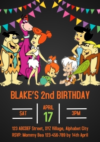 The Flintstones Birthday Invitation Template | PosterMyWall