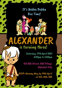 The Flintstones Birthday Invitation Template | PosterMyWall