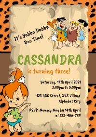 The Flintstones Birthday Invitation Template | PosterMyWall