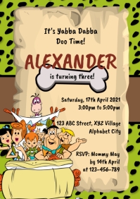 The Flintstones Birthday Invitation Template | PosterMyWall