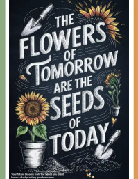 The Flowers of Tomorrow are the Seeds of Today Flyer (Letter pang-US) template