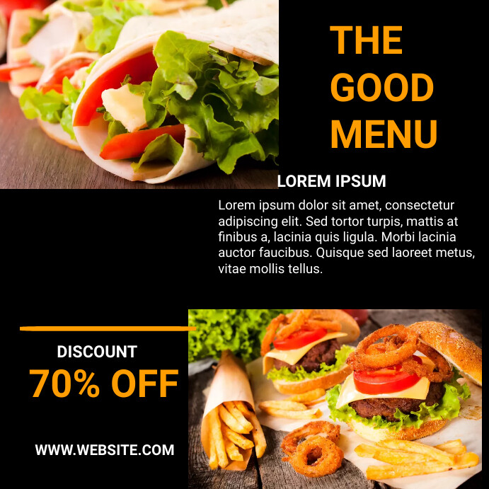 The good menu Template | PosterMyWall