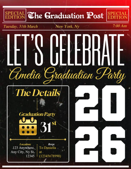 The Graduation Celebration Begins Now Template | PosterMyWall
