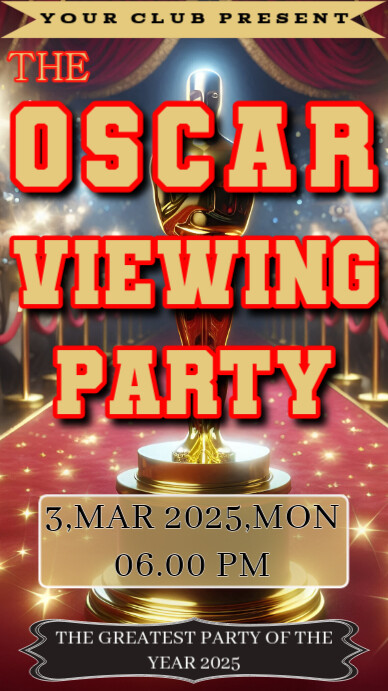 The greatest party of the year OSCAR 2025 História do Instagram template