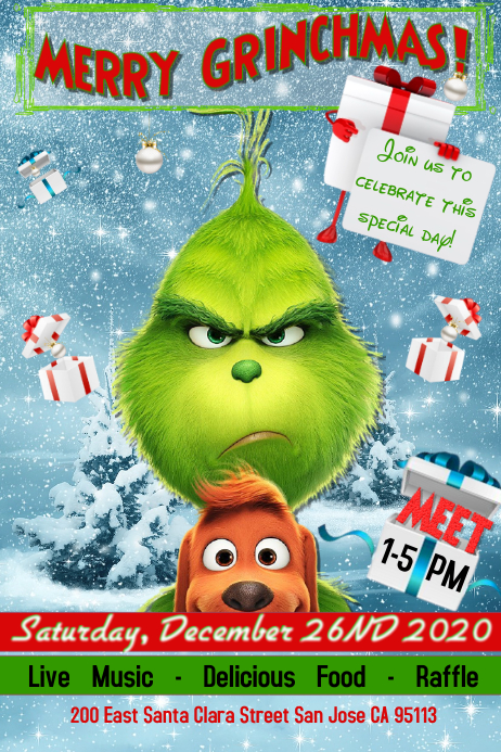 Grinch virtual race The Grinch 1.1 Template | PosterMyWall