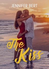 The kiss romantic book cover A4 template