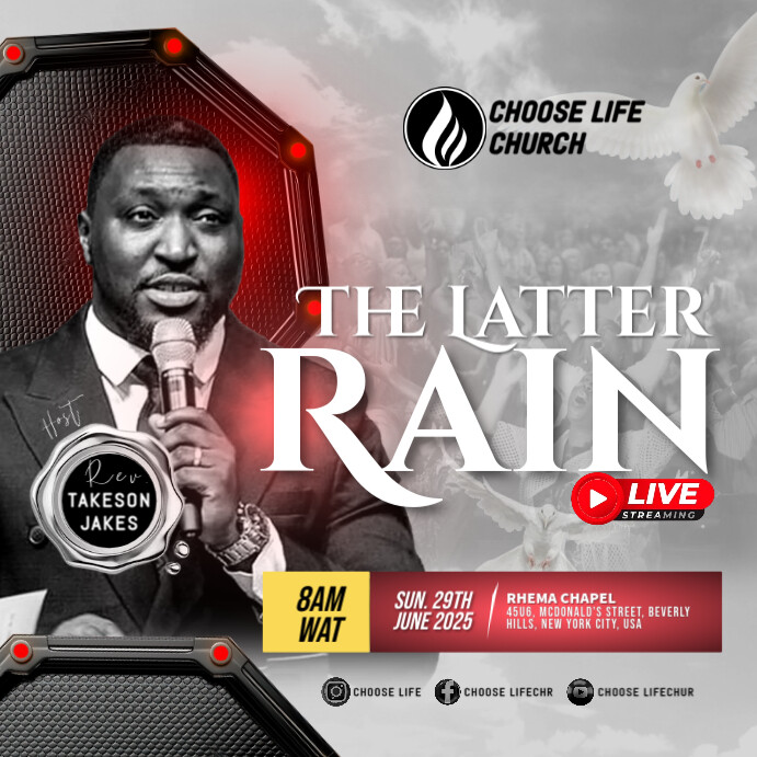 The Latter Rain Instagram na Post template