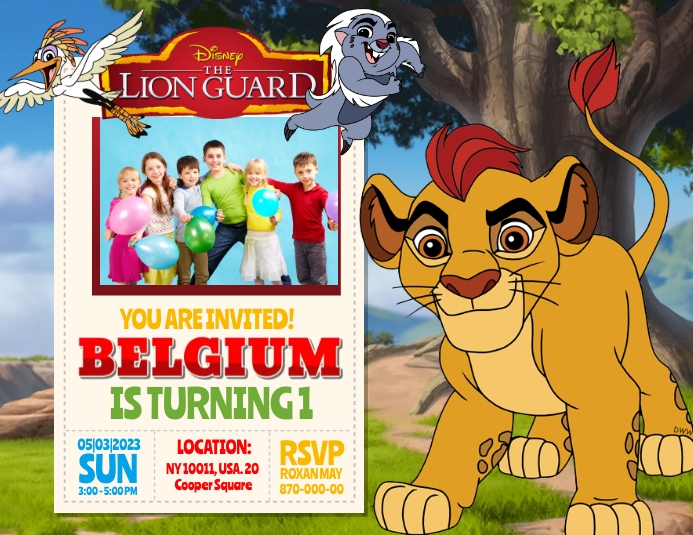 The Lion guard Template | PosterMyWall