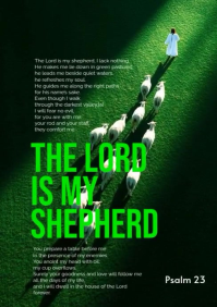 the lord is my shepherd verse A3 template