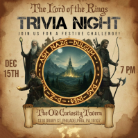 The Lord of the Rings Trivia Night Сообщение Instagram template